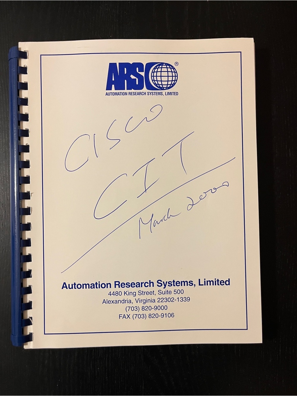 Cisco CIT Vintage Training Manual March 2000 Comb Bound ARS